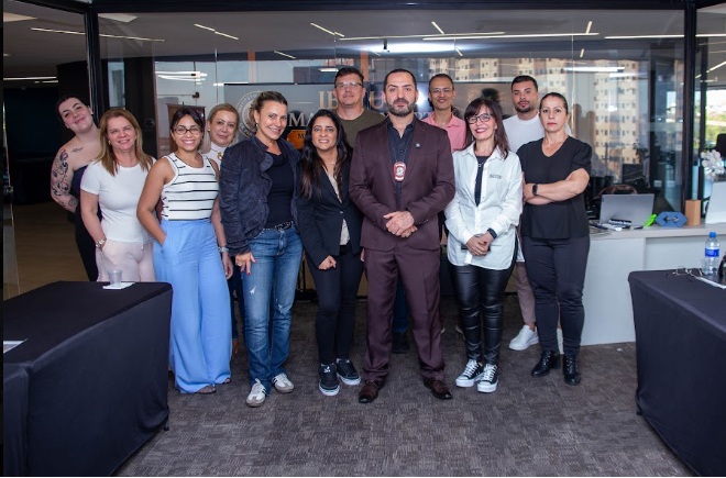 Turma presente na Master Class